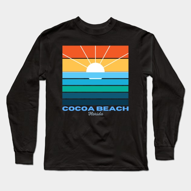 Cocoa Beach Florida Long Sleeve T-Shirt by MtWoodson